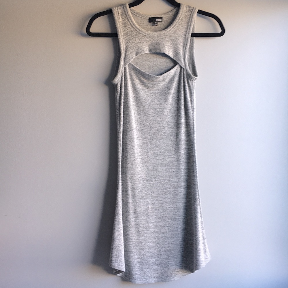 Aritzia Wilfred Free grey marled cutout dress XXS